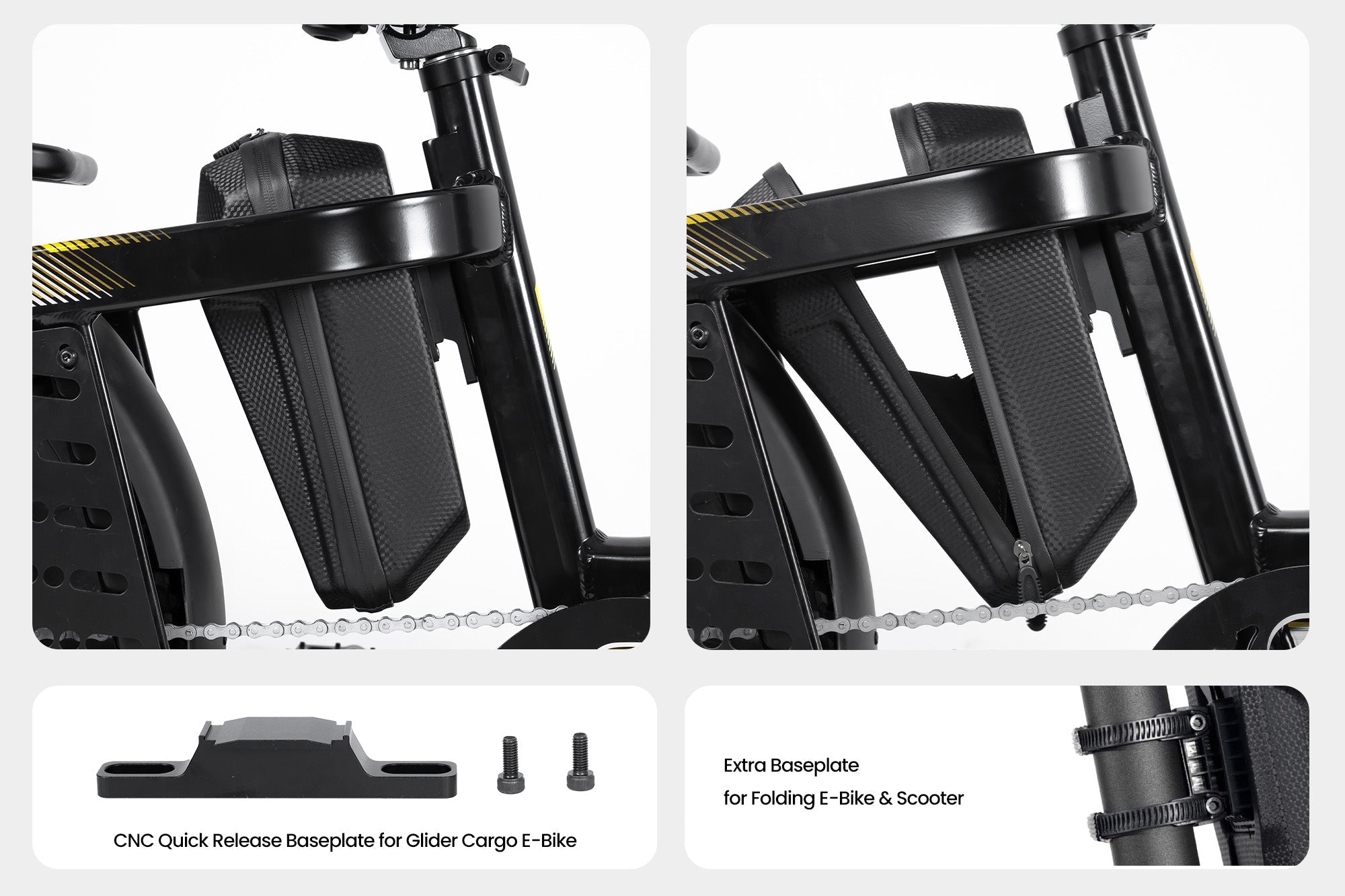 Quick Release Hard Shell Storage Bag for Glider E-Bike & Scooter