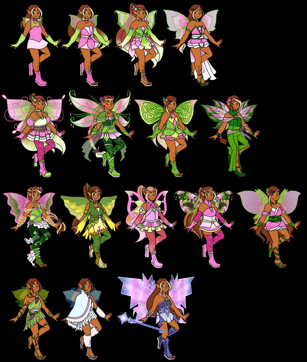 Picture of: Winx Redux AU – Flora’s Transformations by DropsOfMoonlight on